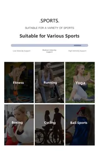 Détails des niveaux de maintien faible, moyen et élevé pour diverses activités sportives