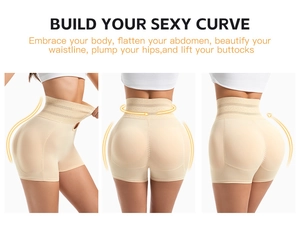 Detailed views of high waist shapewear with heart pattern and body sculpting features