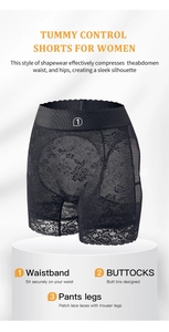 Dettaglio intimo modellante in pizzo con controllo addominale ed effetto push-up