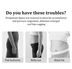 Detail showing body concerns like belly protrusion and flat buttocks for shapewear needs