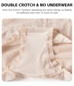 Detail of 0.2mm ultra-thin mesh fabric and double-layer crotch on high waist shaper