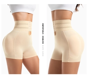 Detail view of seamless tummy control shapewear showing breathable mesh and side curve
