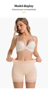Macro del tessuto in pizzo elasticizzato e bordo a onde senza cuciture dello shaper
