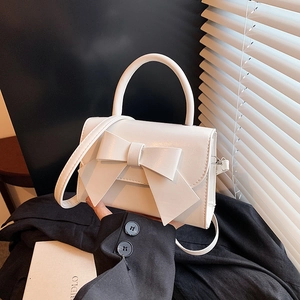Sac à Épaule Femme en Cuir PU Nœud Brillant Plissé Petit Sac Carré Sac à Main Bandoulière Polyvalent Usage Quotidien