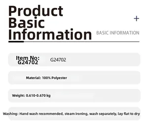 Spécifications détaillées et conseils d'entretien du polyester pour la robe en maille G24702