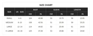 Detailed size chart for women's Y2K abstract jacquard knit sweater including S to XL