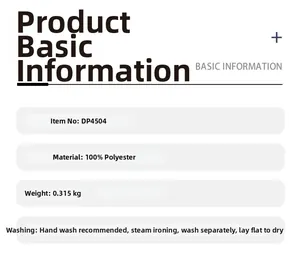 Detail specifications of striped knit poncho showing 100% polyester material and washing tips