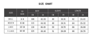 Guide détaillé des tailles du pull à capuche en maille unie de Small à X-Large