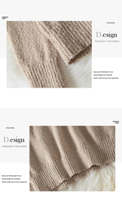 Gros plan d'un pull en tricot beige montrant les poignets côtelés et la texture douce