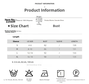 Size guide for sleeveless scallop trim knit dress with chest and length measurements