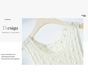 Detail of white hollow-out crochet knit texture on a sleeveless elegant women sweater