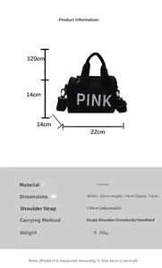 Spécifications de taille détaillées du sac de sport cylindrique noir avec logo