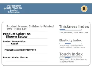 Guide des tailles et détails du tissu pour ensemble enfant chemise coton et jean
