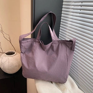 Women Large Capacity Composite Cloth Tote Bag Casual Simple Shoulder Bag For Office School College Student Commuter Handbag