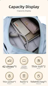 Interior view showing large capacity for 15.6 inch laptop and travel essentials