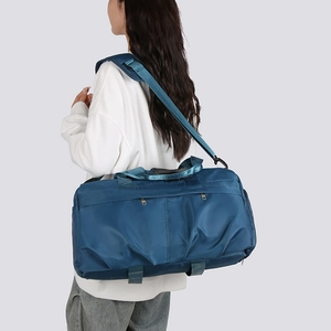Large blue travel bag for women beach vacation with adjustable shoulder strap