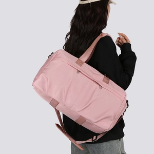 Large Capacity Women Travel Bag Fabric Waterproof Duffel Handbag Casual Fitness Gym Shoulder Bag Solid Color Tote For Women