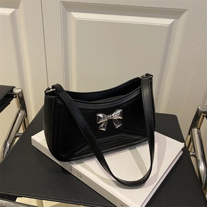 Sac à Épaule Sous le Bras en Cuir PU Chic pour Femme Matelassé Couleur Unie Sac à Main pour la Mode Quotidienne Dame Tendance
