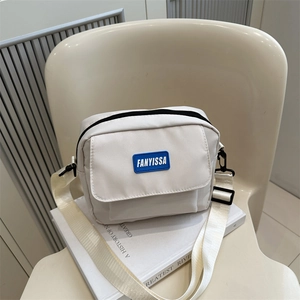 Moda Donna Stoffa Blocco di Colore Borsa a Tracolla Piccola Quadrata Spalla Messenger Con Tracolla Regolabile Borsa Casual Leggera