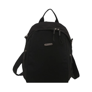 Zaino casual nero leggero con grande capacità e tessuto in nylon impermeabile resistente