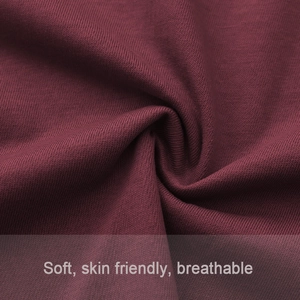 Robe de maternité bordeaux en coton doux et respirant avec coupe ajustée tendance