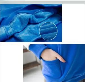 Detailed close-up of winter maternity hoodie featuring thick fleece lining and side pockets