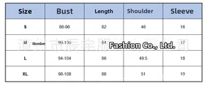 Size guide table for maternity short sleeve blouse showing chest, length, and shoulder data