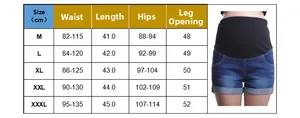 Size guide table for sleeveless nursing top showing waist and length measurements