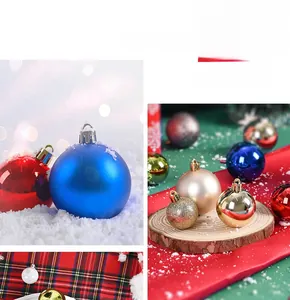 Detailed view of colorful 6cm Christmas ball ornaments with glitter and matte finishes