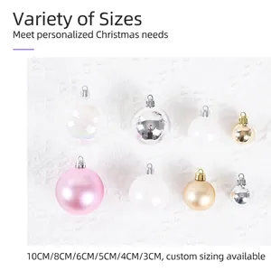 Assorted Christmas ball ornaments in multiple sizes and finishes for tree decoration