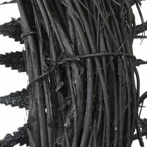 Halloween wreath with black artificial branches and bats for indoor festive wall decoration