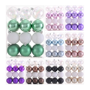 6cm Christmas ball set with electroplated transparent and matte finishes for tree decor