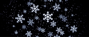 Detailed pattern of white snowflakes with bokeh light effects for Christmas tree projector