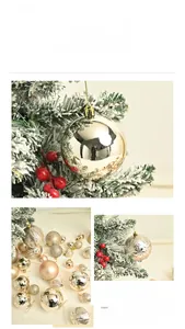 Macro view of gold Christmas ball ornaments with embossed textures and glitter finish