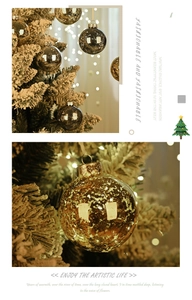 Macro detail of amber vintage Christmas ball with distressed texture and rustic finish