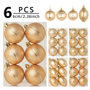 Boules de Noël Thème Sport Dorées Football Basketball Baseball Football Américain Décorations Suspendues pour Arbre