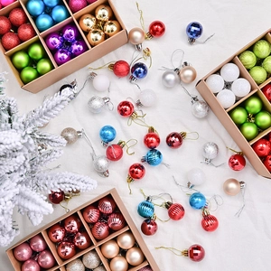 72PCS Shatterproof Christmas Ball Ornaments Set For Holiday Tree Decoration Multi Style Electroplated Glitter Hanging Balls