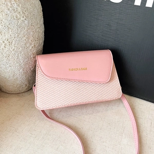 Women Trendy PU Leather Woven Texture Crossbody Bag Letter Print Fashion Small Square Bag Casual Shoulder Handbag Messenger Bag