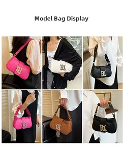 Detailed views of the retro tote bag in various colors including rose, white, black, and brown
