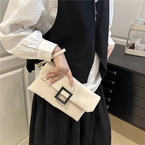 Women Fashion Envelope Clutch Bag Suede Texture Leopard Print Square Buckle Wrist Strap Casual Handheld Purse