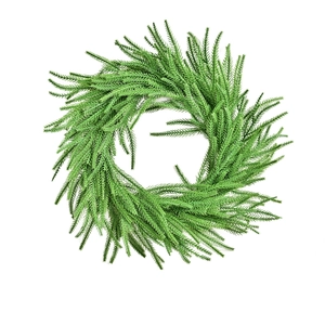 Artificial Norfolk pine wreath in emerald green for Christmas home wall decoration