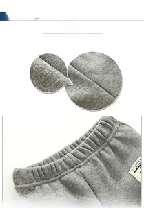 Macro shot of cotton knit fabric texture and elastic waistband on grey toddler pants