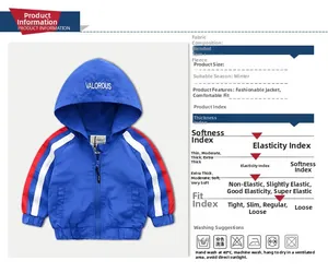 Détail du sweat à capuche pour enfant en polaire bleue avec manches à rayures et imprimé