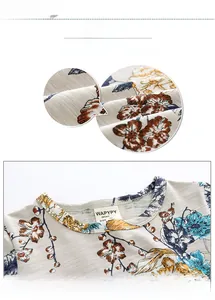 Macro detail of toddler tee neckline with abstract floral print and soft knit texture