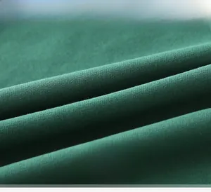 Close-up of deep green knit fabric detailing comfortable elastic texture and material