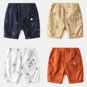 Kinder Jungen Sommer Cargo Shorts Baumwollmischung Elastischer Bund Weich Atmungsaktiv Panda Druck Kurze Hose Kinder