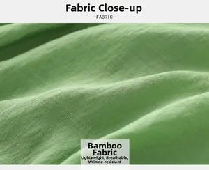 Detail of green slub fabric with breathable and anti-wrinkle texture for summer coats