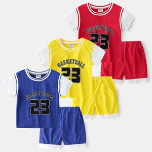 Ensemble De Sport De Basket-Ball Pour Garçons T-Shirt À Manches Courtes Et Short 2 Pièces Respirant Pour Enfants