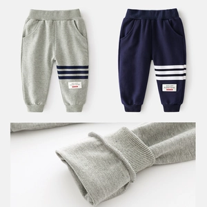 Toddler Boys Casual Sport Sweatpants Cotton Blend Jogger Elastic Waist Striped Long Pants Soft Kids Athletic Bottoms