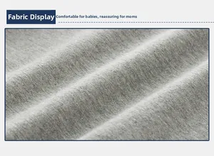 Close-up of grey knitted fabric texture on boys' casual sweatshirt